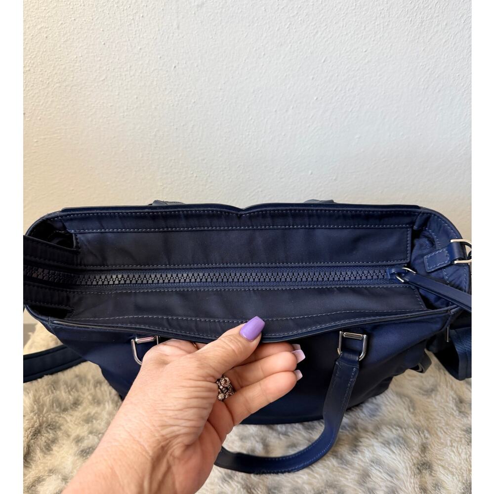 kate spade Navy Nylon Crossbody Satchel with Gold Hardware EUC - Picture 4 of 10